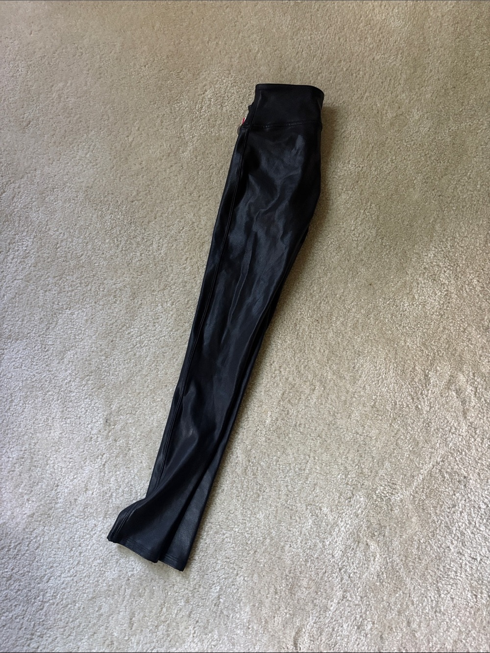 SPANX Black Skinny Faux-Leather Leggings